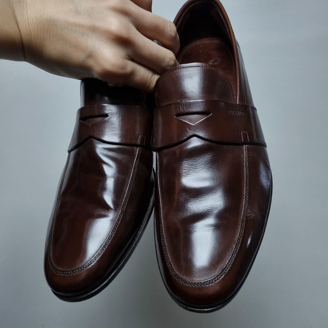 프라다 브라운로퍼 uk9.5 상품이미지1