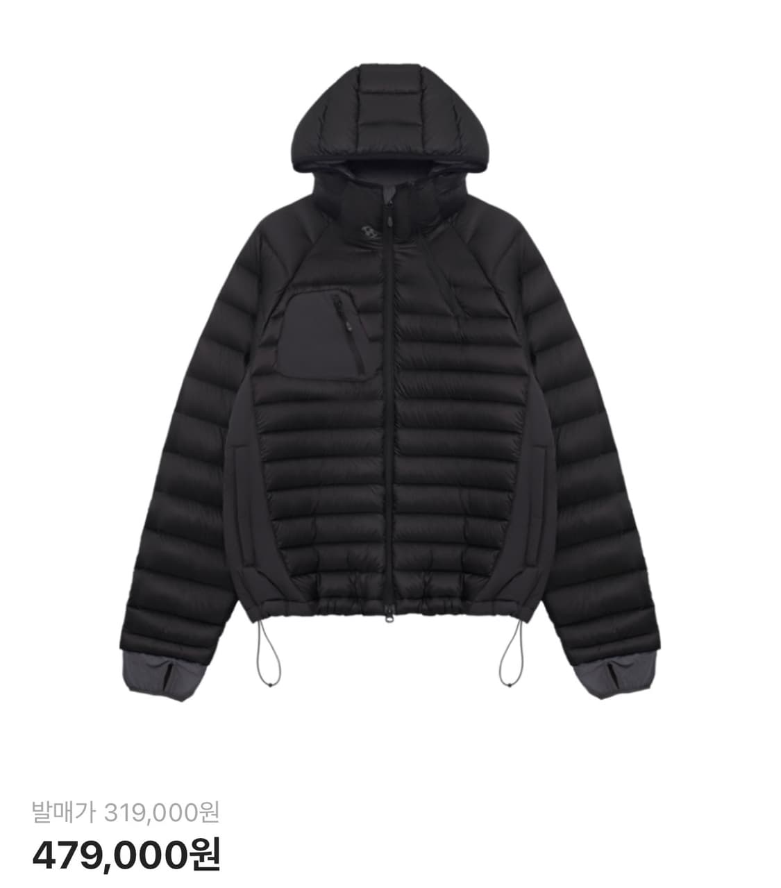 (3) 24fw 산산기어 패널드 푸퍼 블랙 상품이미지1