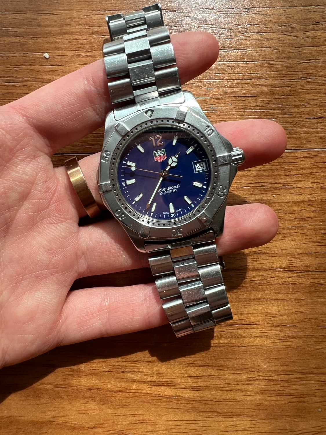 태그호이어 빈티지 프로페셔널 38mm 청판 wk1113 상품이미지10