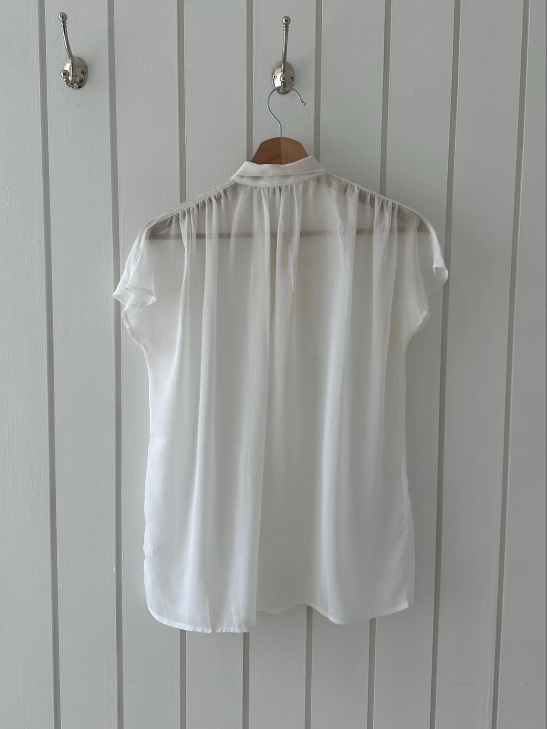 Ribbon tie sheer blouse 상품이미지9