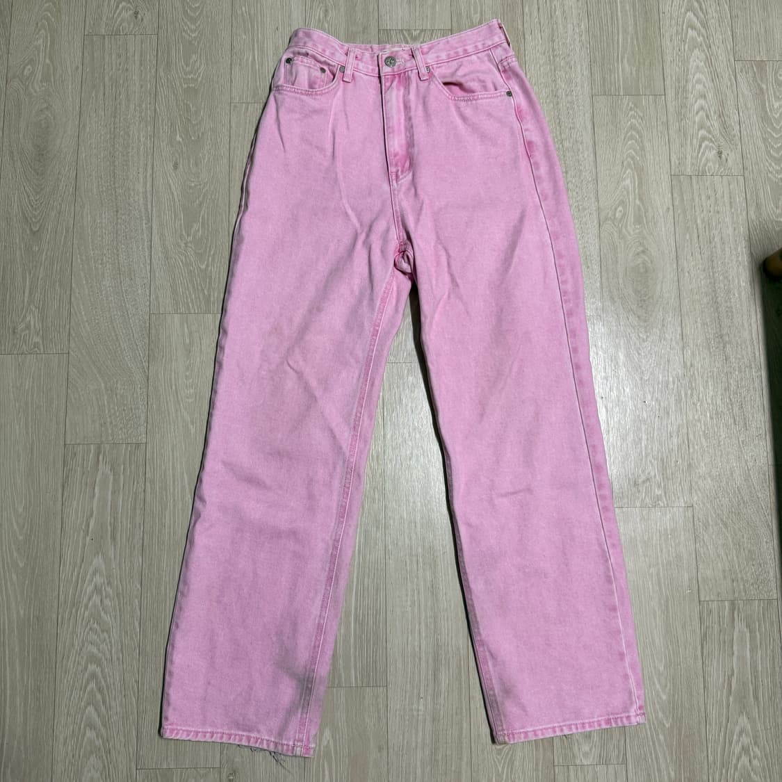 [27] 레스트앤레크레이션 로고 와이드 팬츠 핑크 상품이미지6