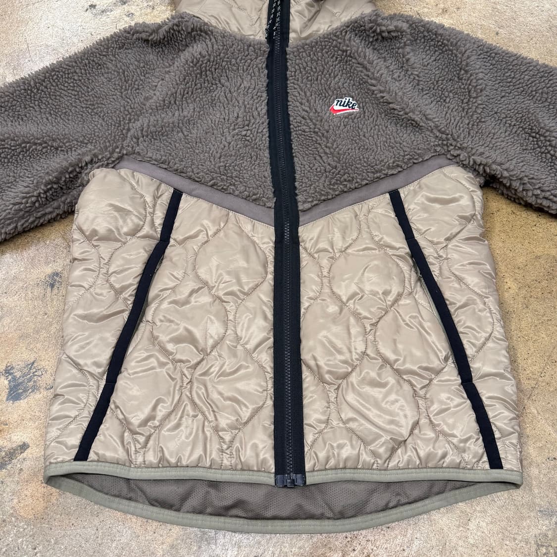 [정품/M] 나이키 후리스 퀼팅 후드 집업 자켓 b19 상품이미지3