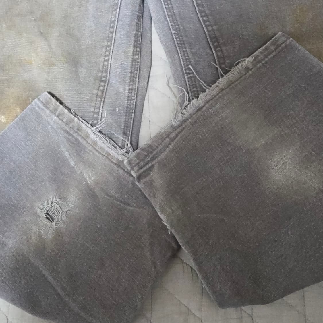 [38X30] 00s 칼하트 더블니 B136 GVL 트래쉬드 팬츠 G-1 상품이미지6