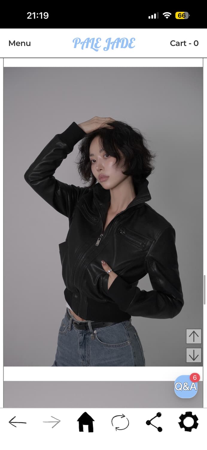 페일제이드 레트로 패디드 크롭 봄버 자켓 상품이미지2