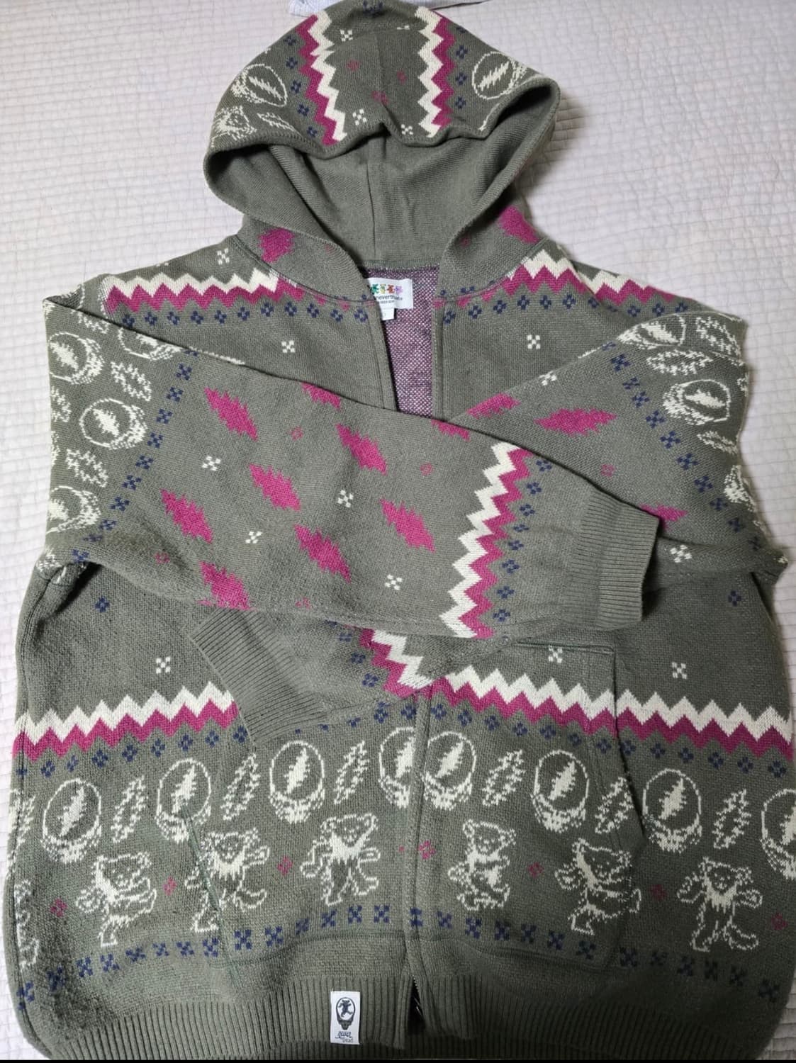 디스이스네버댓 x 그레이트풀데드 니트후디 L 상품이미지1