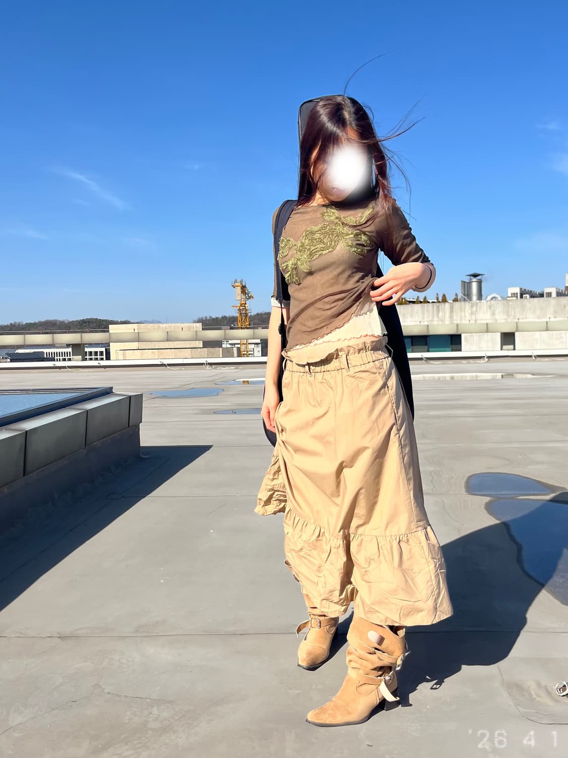 Olive Moss Mesh 올리브 메쉬 탑 상품이미지5