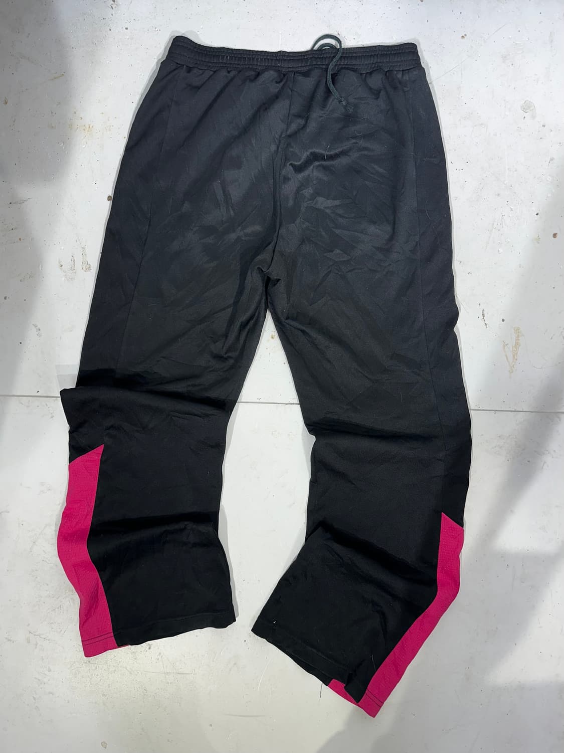 아디다스 블랙 와이드 핑크 삼선 추리닝 바지 L 상품이미지5