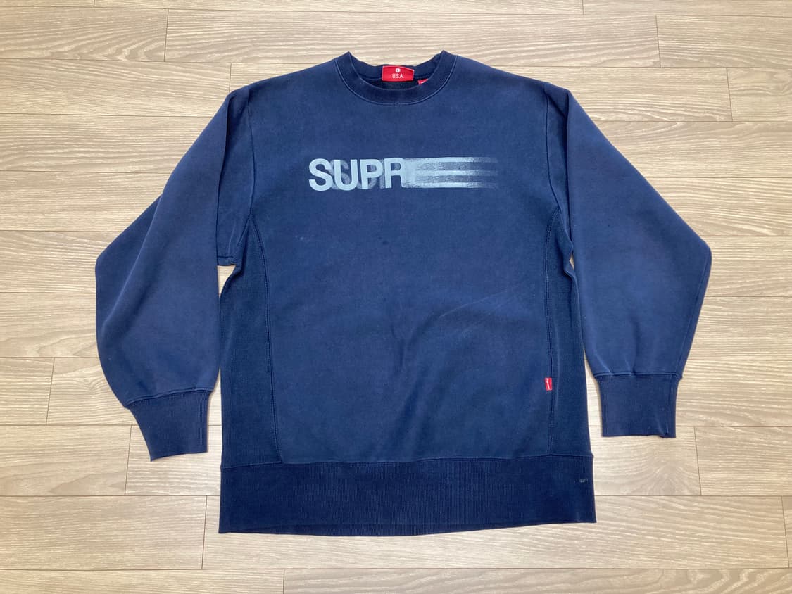 90-00S 올드 슈프림 모션 로고 리버스위브 스웻셔츠 상품이미지1
