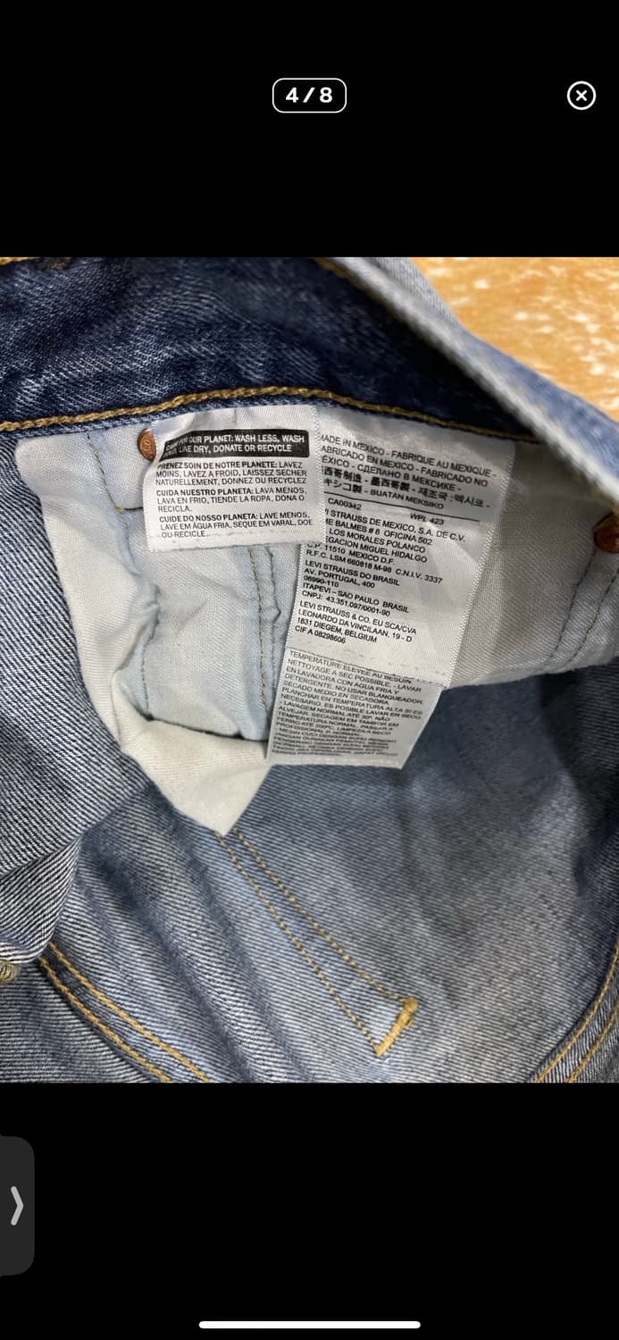 리바이스 501 w34l34 상품이미지4