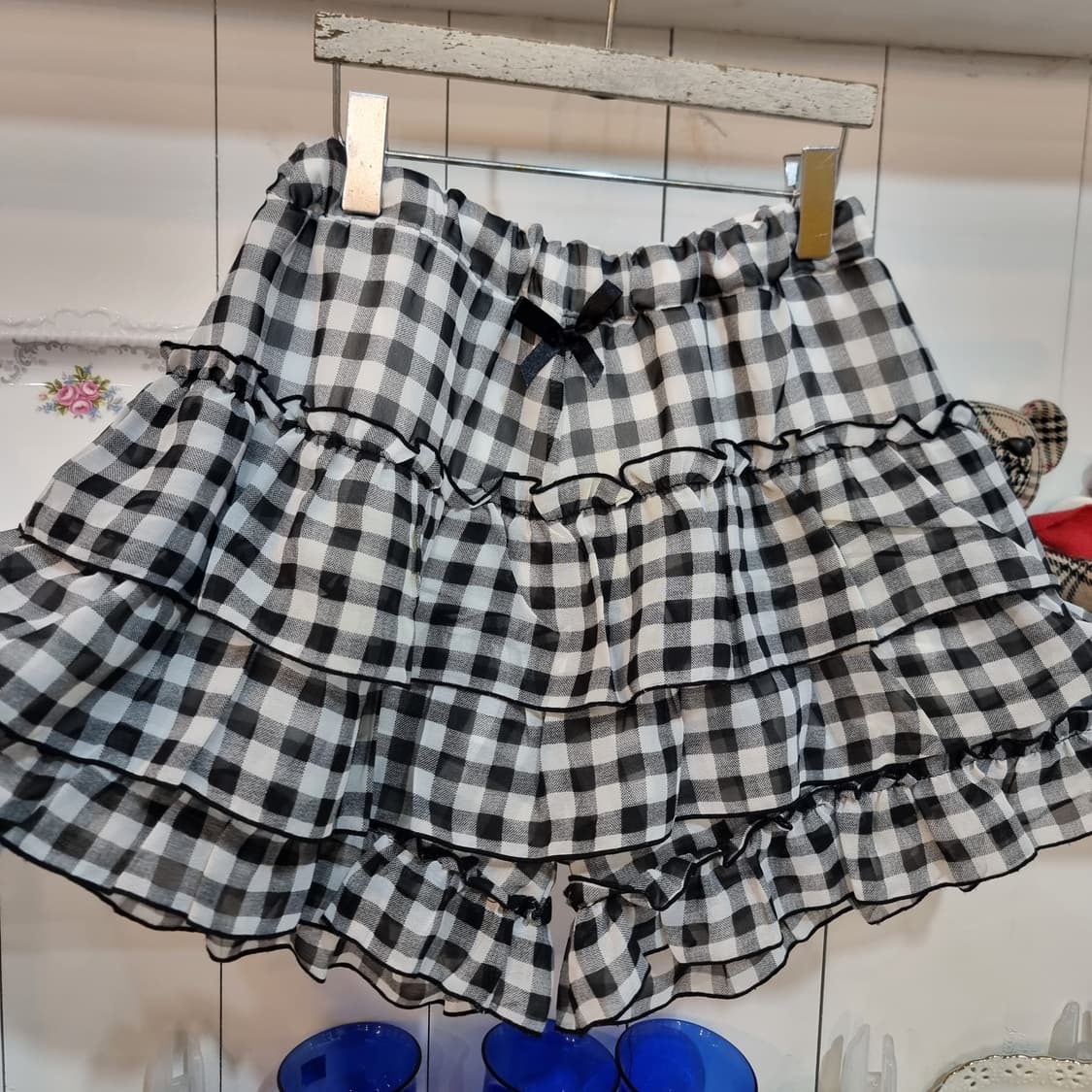 체크 캉캉 큐롯팬츠 상품이미지2