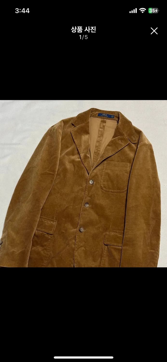 폴로 코듀로이 브라운 블레이저 자켓 s 상품이미지1
