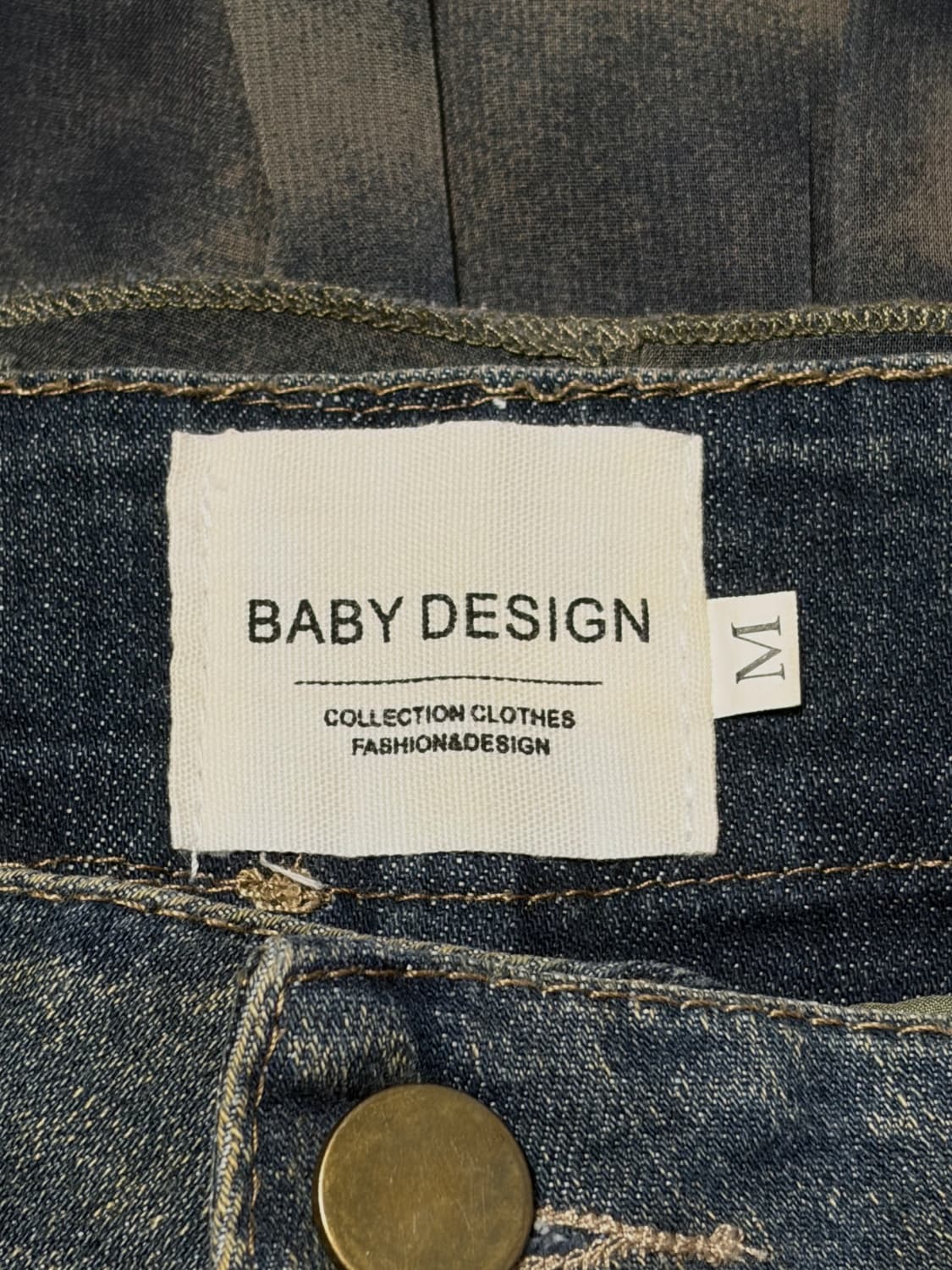 BABY DESIGN 데님 쉬폰 프릴 스커트 상품이미지5