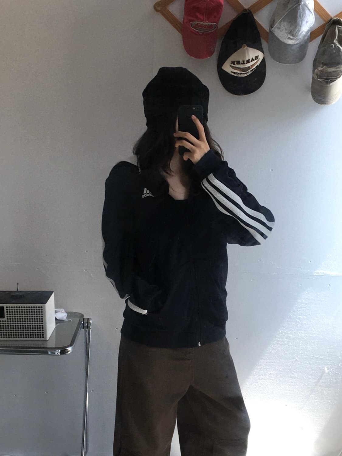아디다스 삼선 플리스 후드집업 상품이미지2