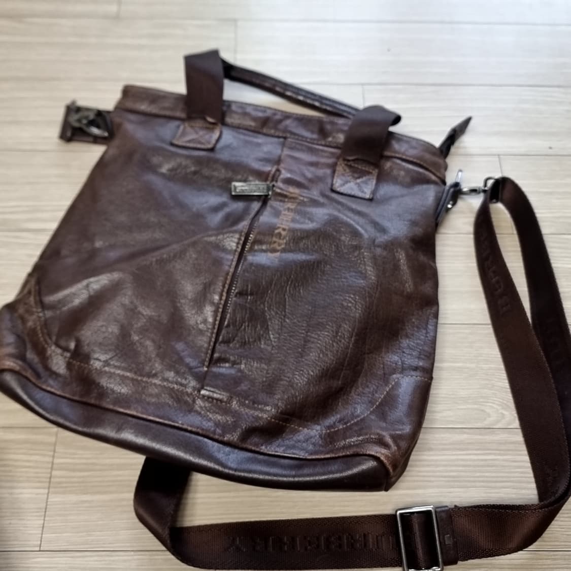 빈티지 버버리 브라운 가죽 숄더백 상품이미지1