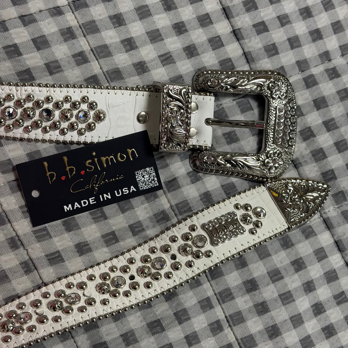 (32) b.b.simon 비비시몬 Trojan 벨트 화이트 상품이미지4