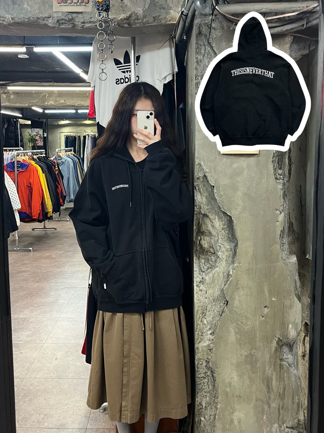 디스이즈네버뎃 후드집업 블랙 XL #csz2197 상품이미지1