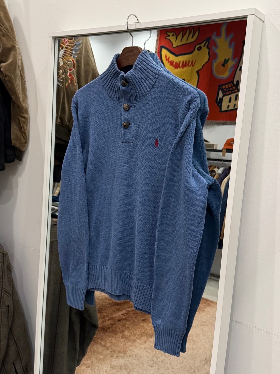 Polo ralph lauren 폴로 랄프로렌 하프넥 버튼 쿼터 니트 상품이미지1