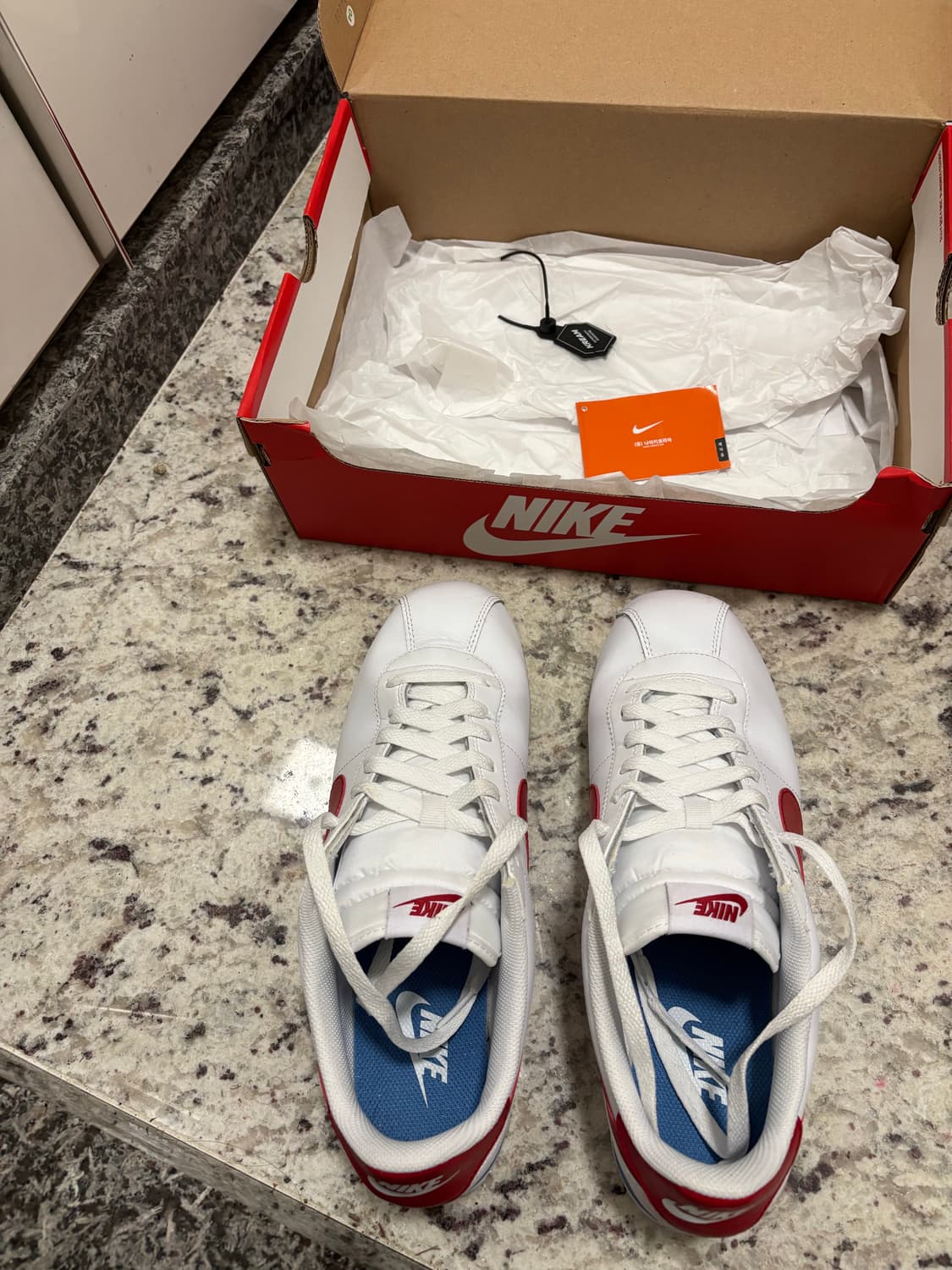 나이키 코르테즈 화이트 바시티 블루 280 사이즈 상품이미지2