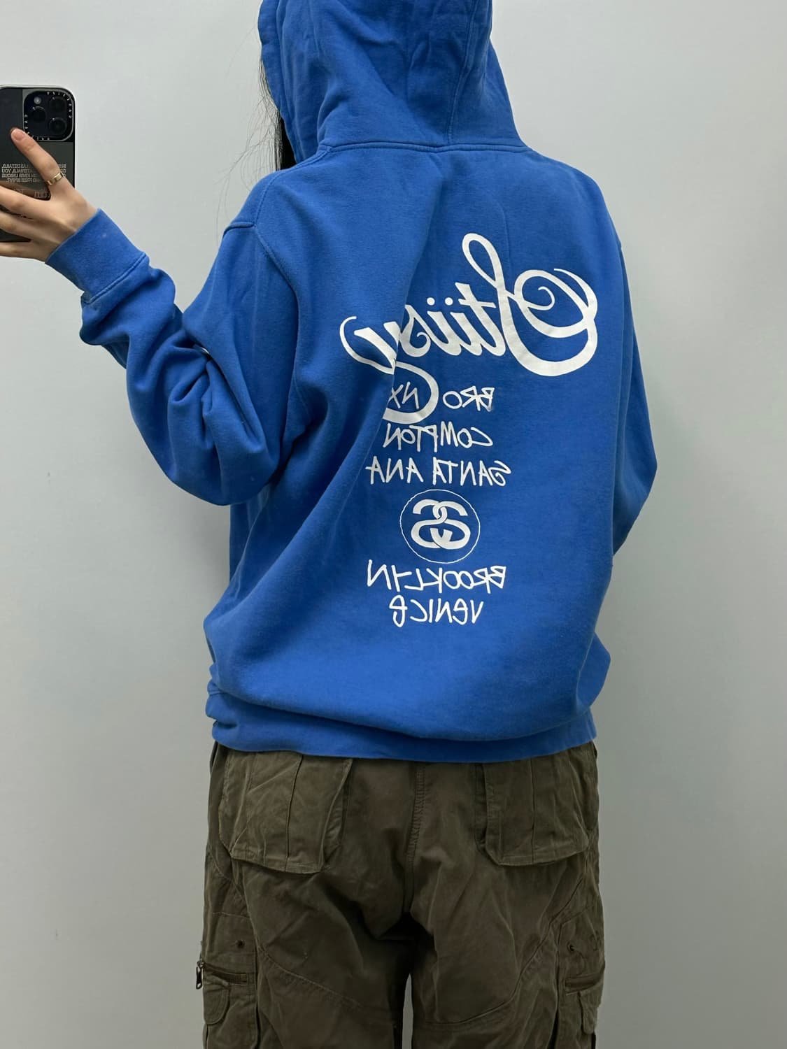 스투시 월드투어 블루 후드집업 상품이미지2