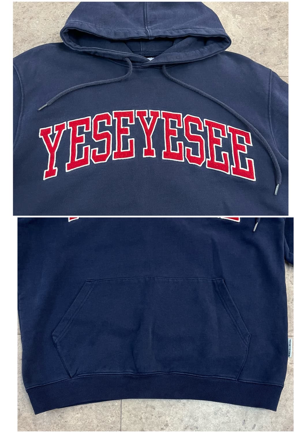 예스아이씨 후드티 네이비 M #csz4127 상품이미지5