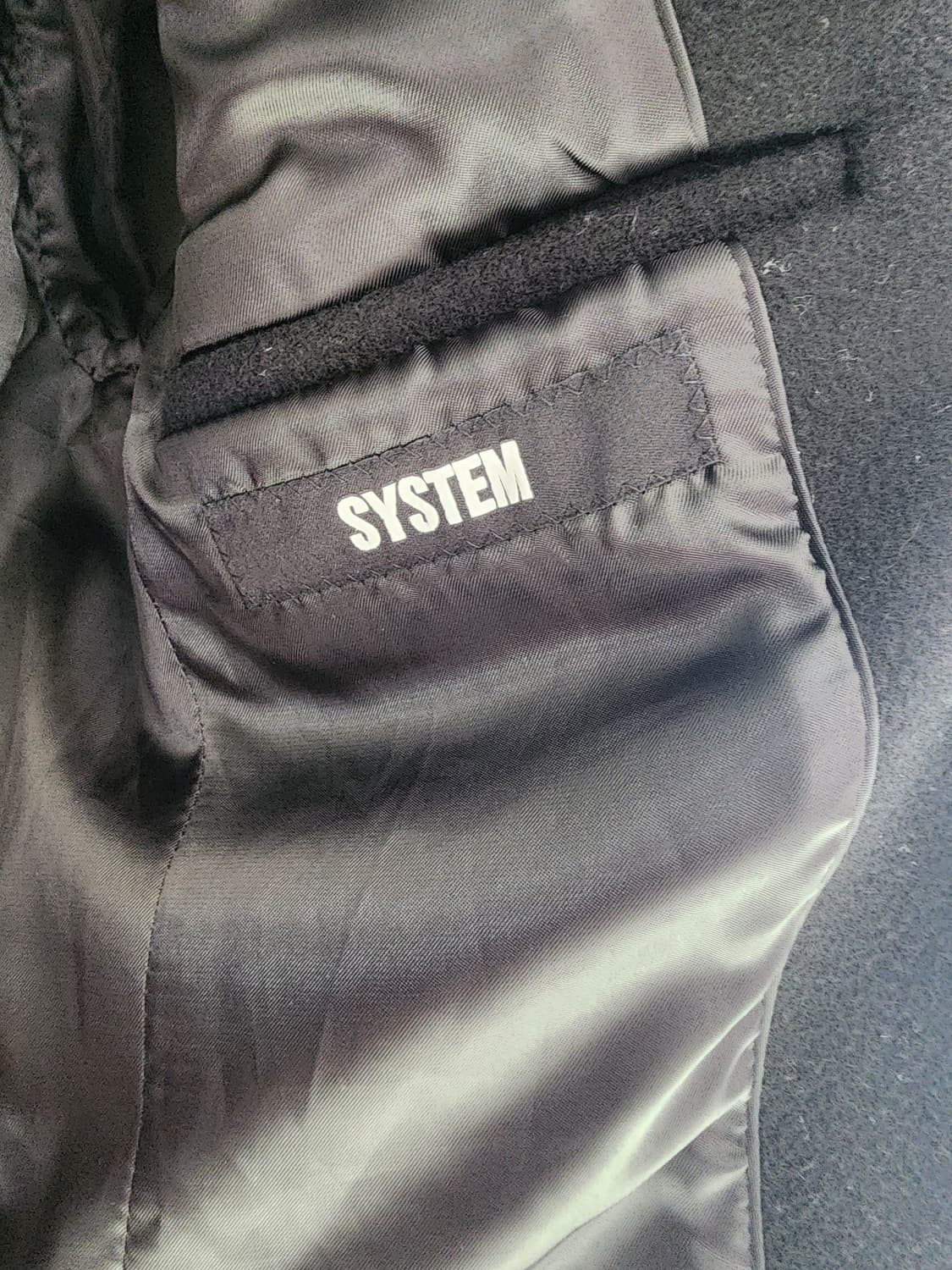 SYSTEM 시스템 옴므 울100% 코트 팜. 100사이즈 블랙 상품이미지8