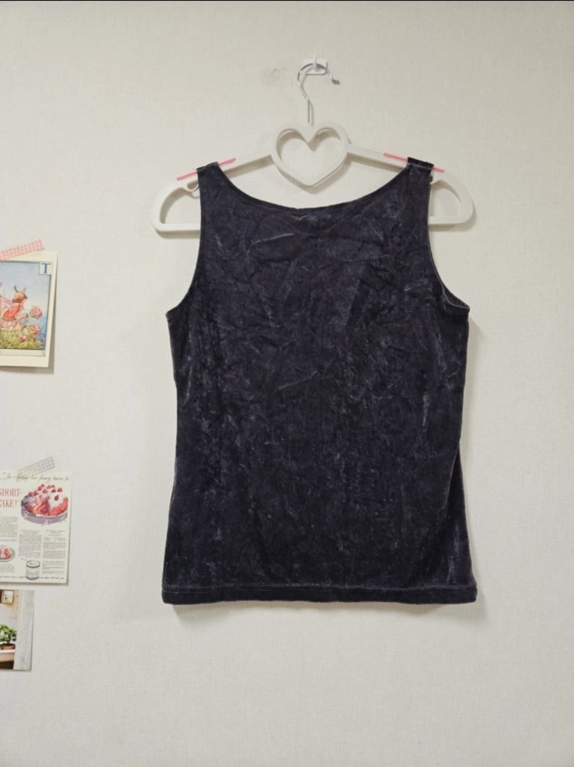 빈티지 레이스 벨벳 슬리브리스 나시 상품이미지2