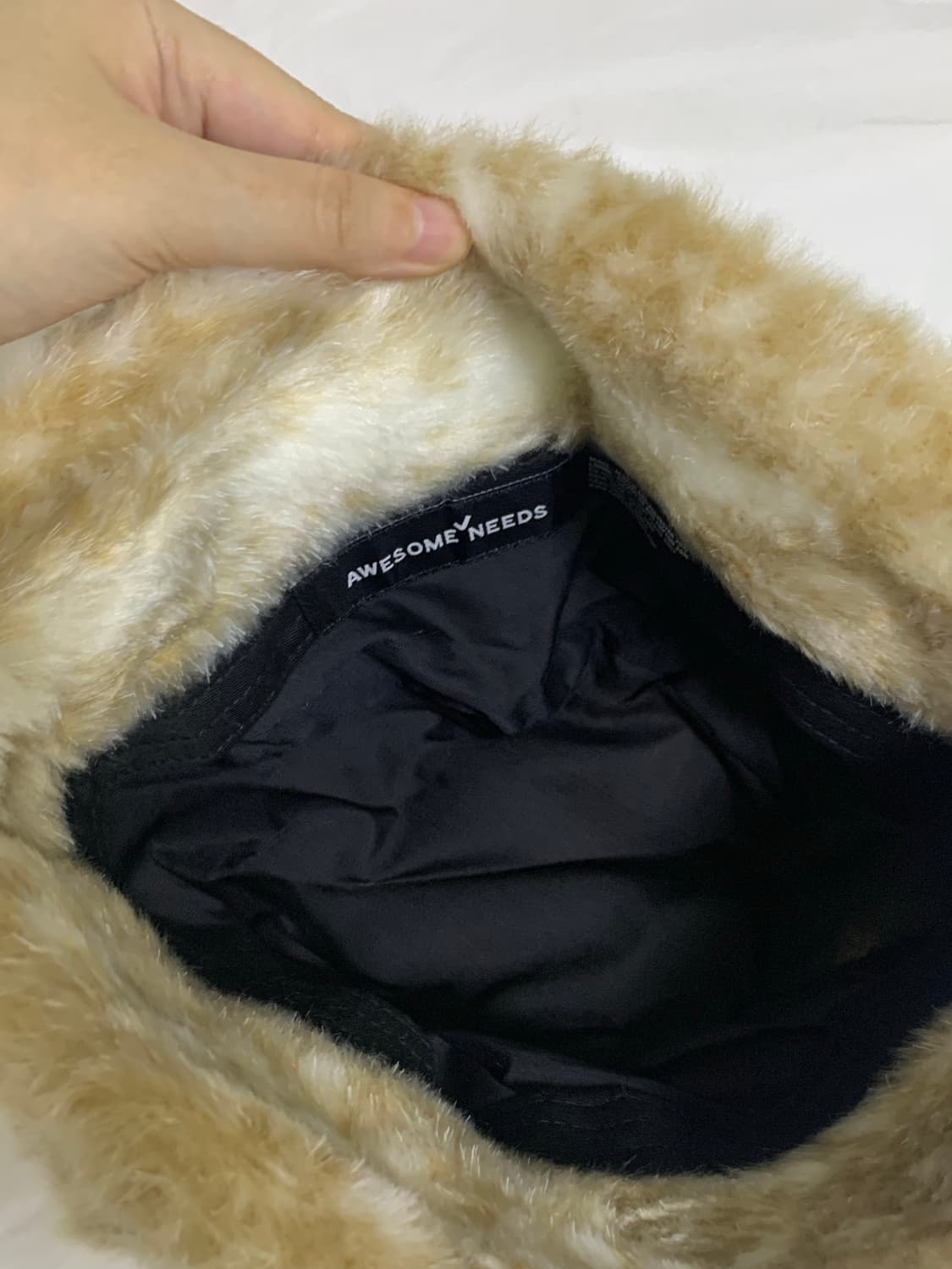 어썸니즈 퍼 램프쉐이드 비니 모자 베이지 상품이미지3