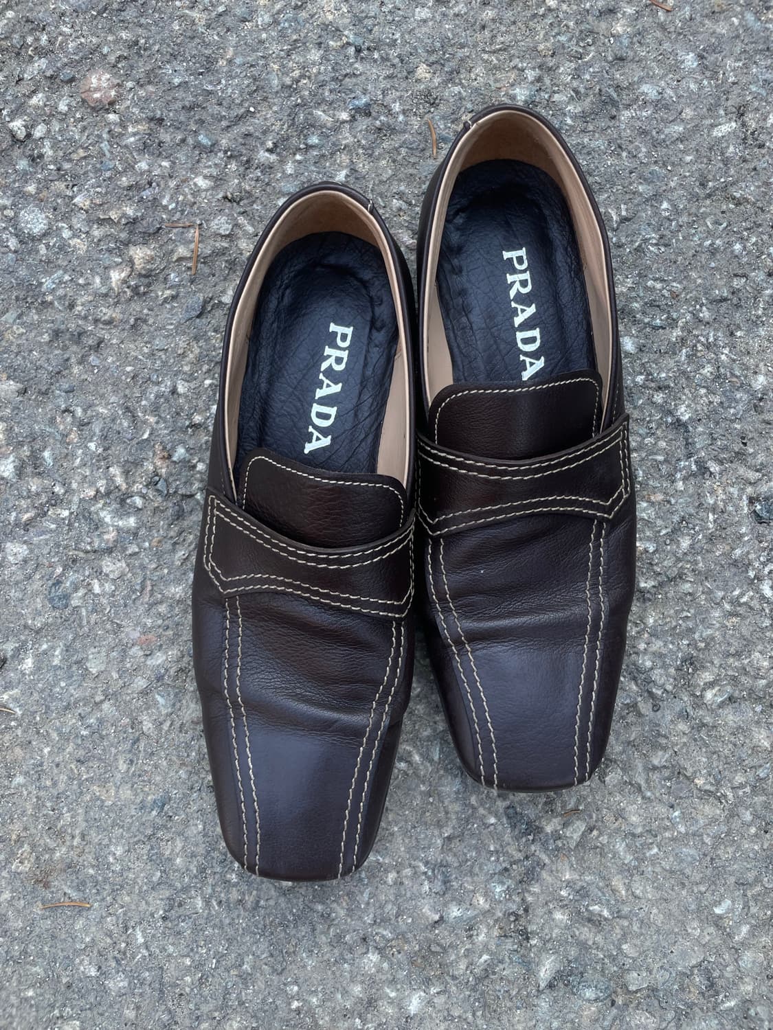 Vintage Prada Contrast Stitch Loafer 상품이미지3