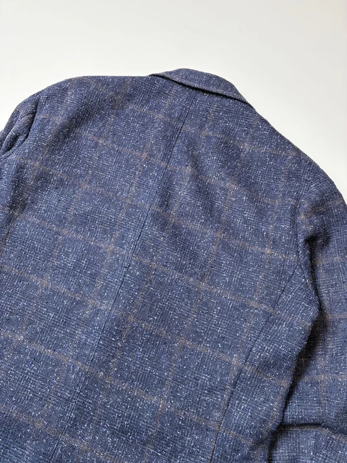 스틸레 라티노 란스미어 린넨 체크 핸드메이드 블레이저 PN8281 상품이미지5