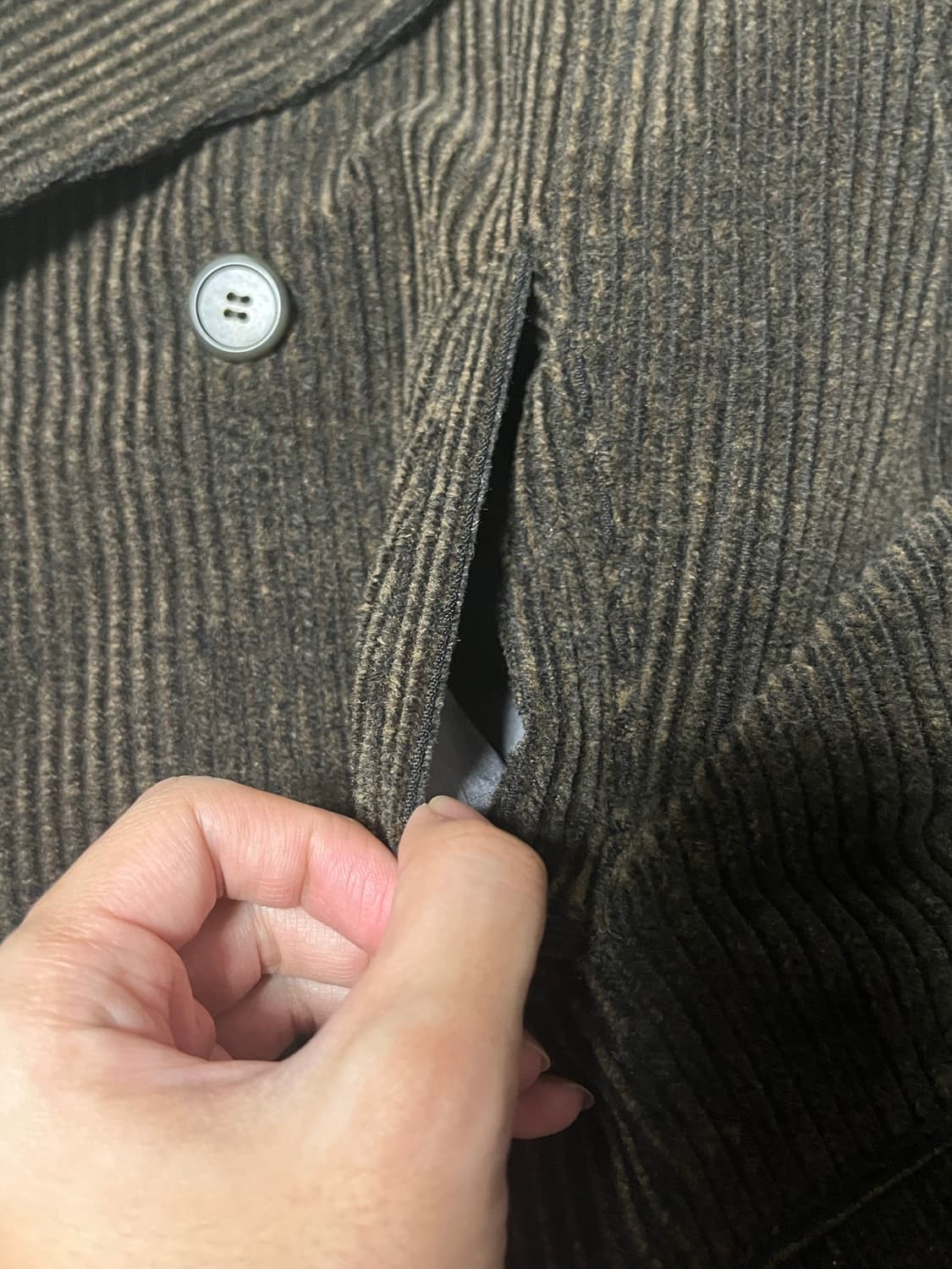 빈티지 코듀로이 더블코트 자켓 100 상품이미지4