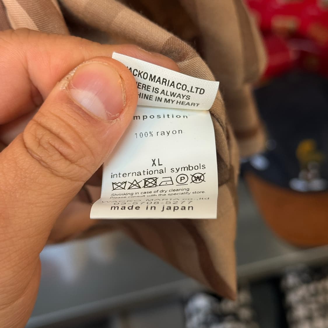 25SS 와코마리아 레이온 스트라이프 패턴 셔츠 XL 상품이미지7