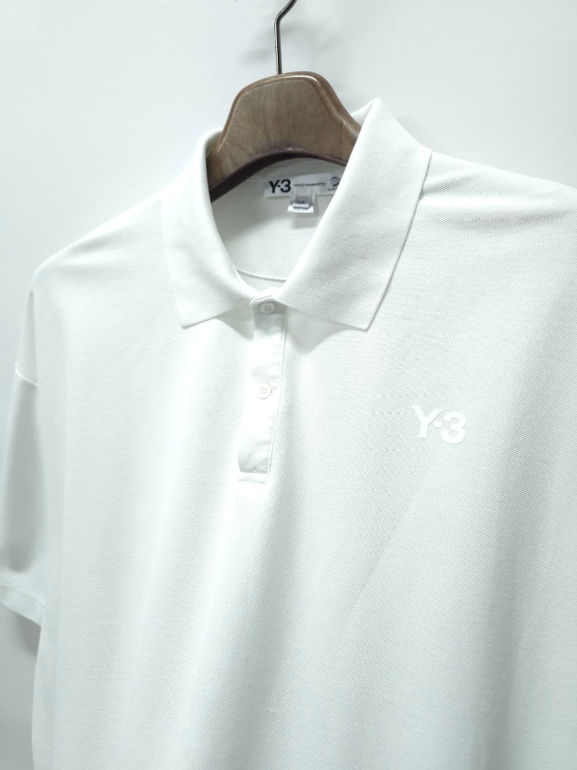 Y-3 와이쓰리 화이트 로고 오버핏 반팔 카라티 (L사이즈) 상품이미지6