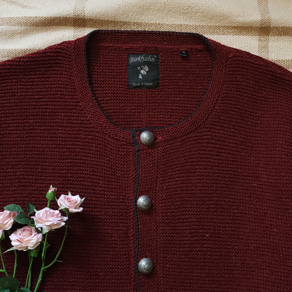 90s 프렌치 울 니트 가디건 오스트리아 티롤 자켓 헤비울 스웨터 xl 상품이미지5