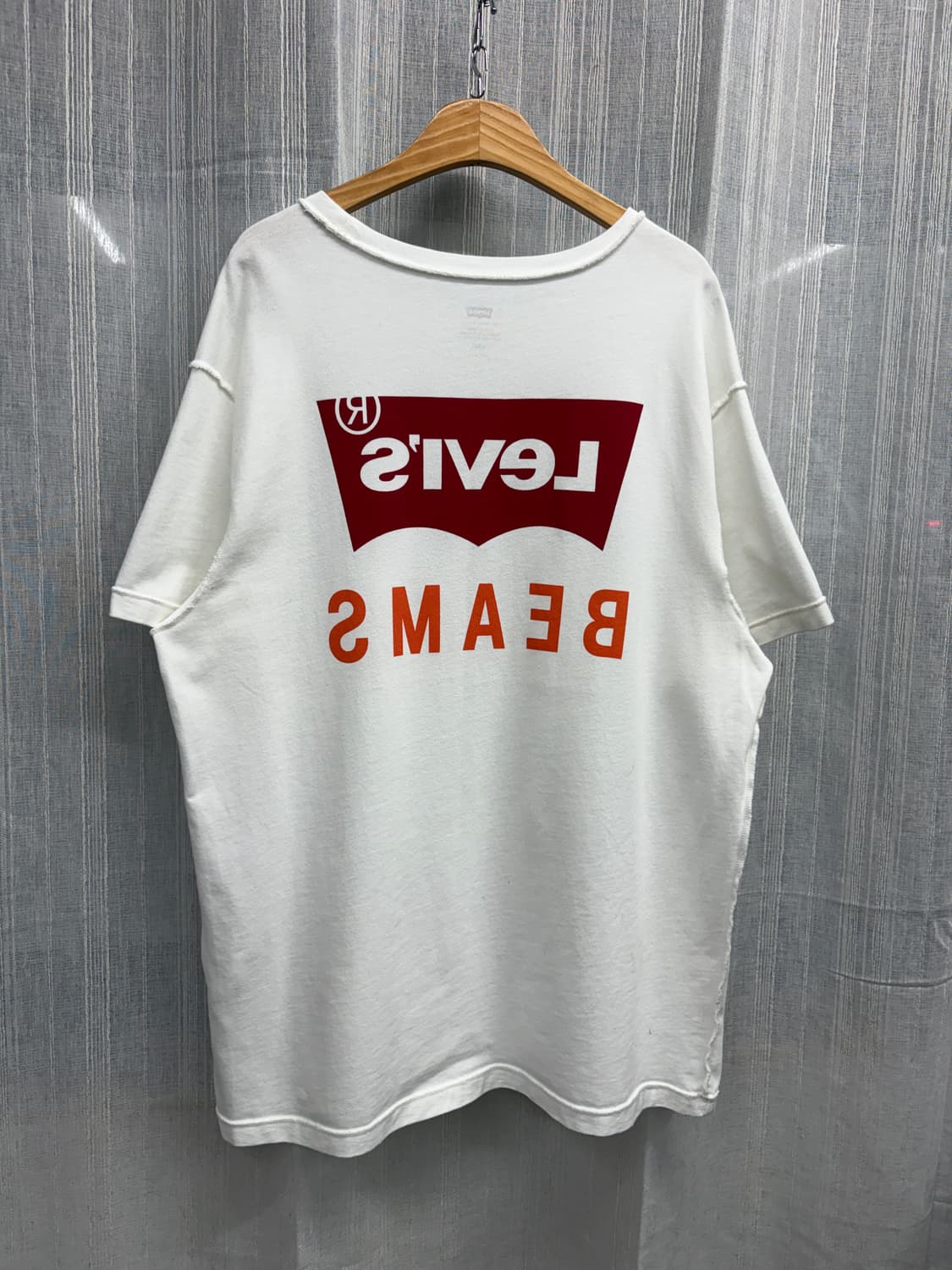 Levi s x BEAMS 리바이스 빔즈 리버스 프린트 티셔츠 상품이미지1