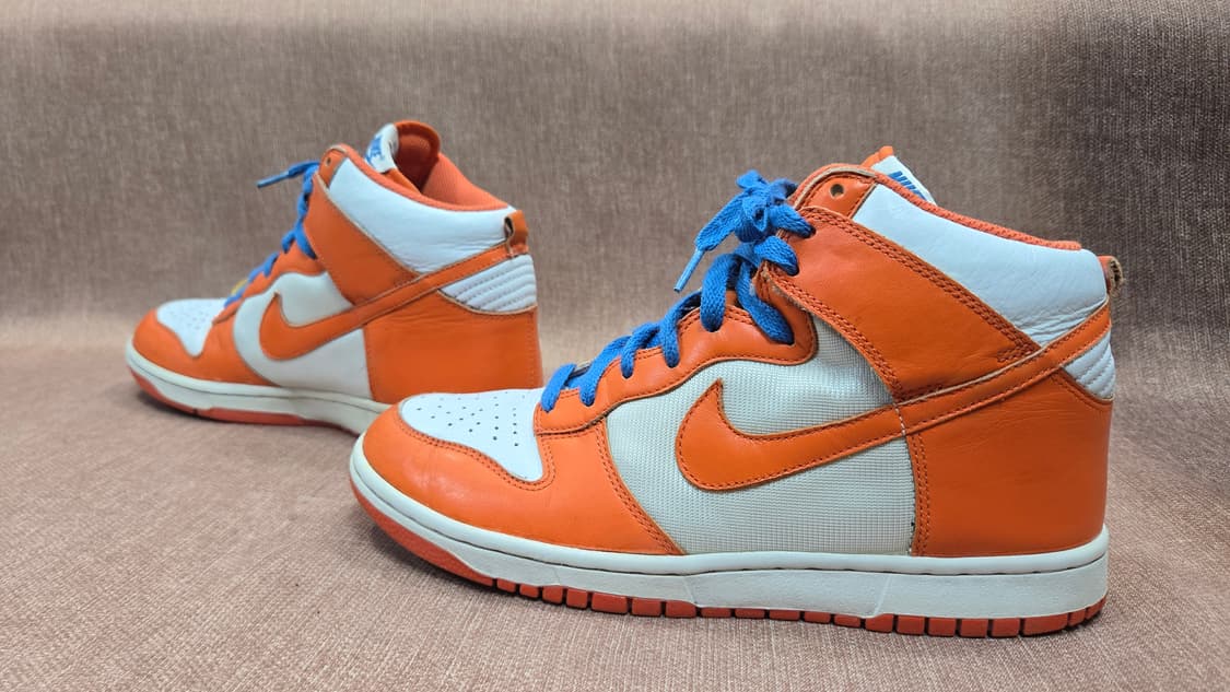 나이키 260mm- 세탁완료 덩크 하이 데니슈파 오렌지/화이트 운동화 상품이미지4
