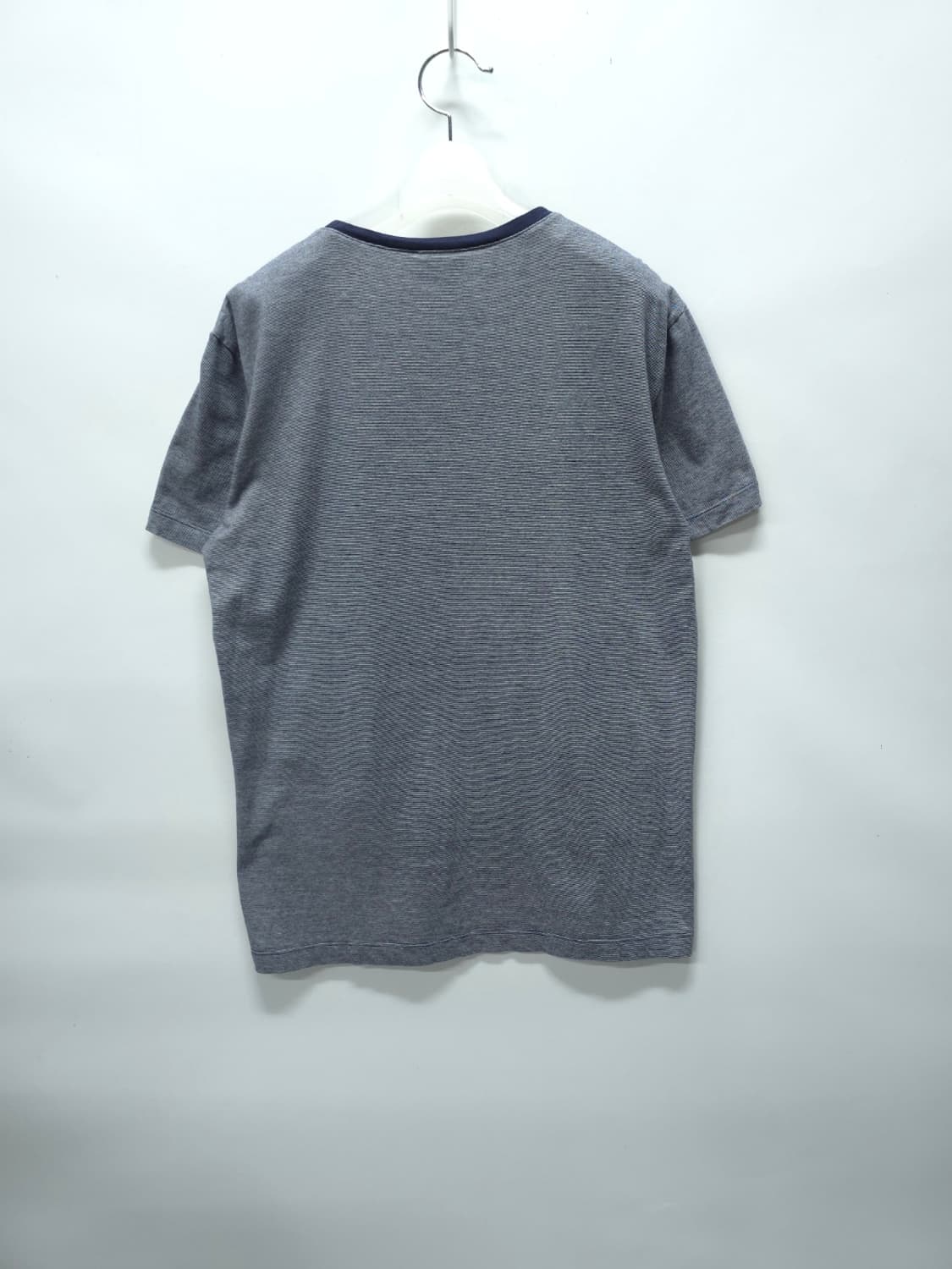 라코스테 남성 네이비 스트라이프 포켓 반팔 티셔츠(95) 상품이미지8