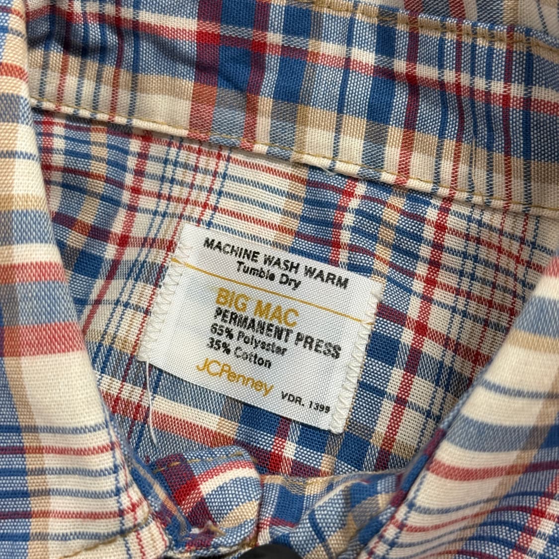 70’s J.C Penney Big Mac 타탄 웨스턴 요크 셔츠 상품이미지4