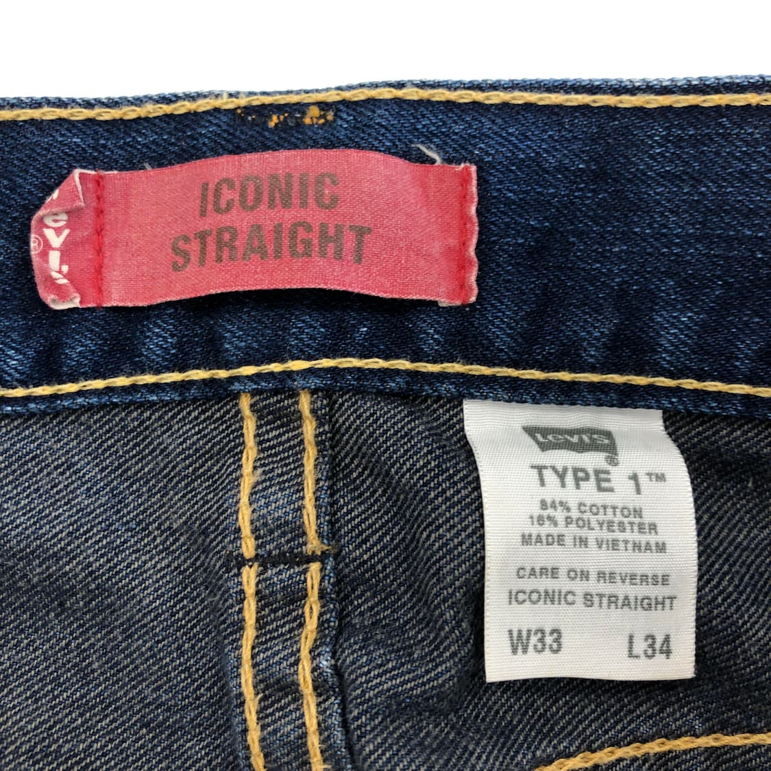 리바이스 TYPE 1 아이코닉 스트레이트데님진 33 인치 상품이미지5