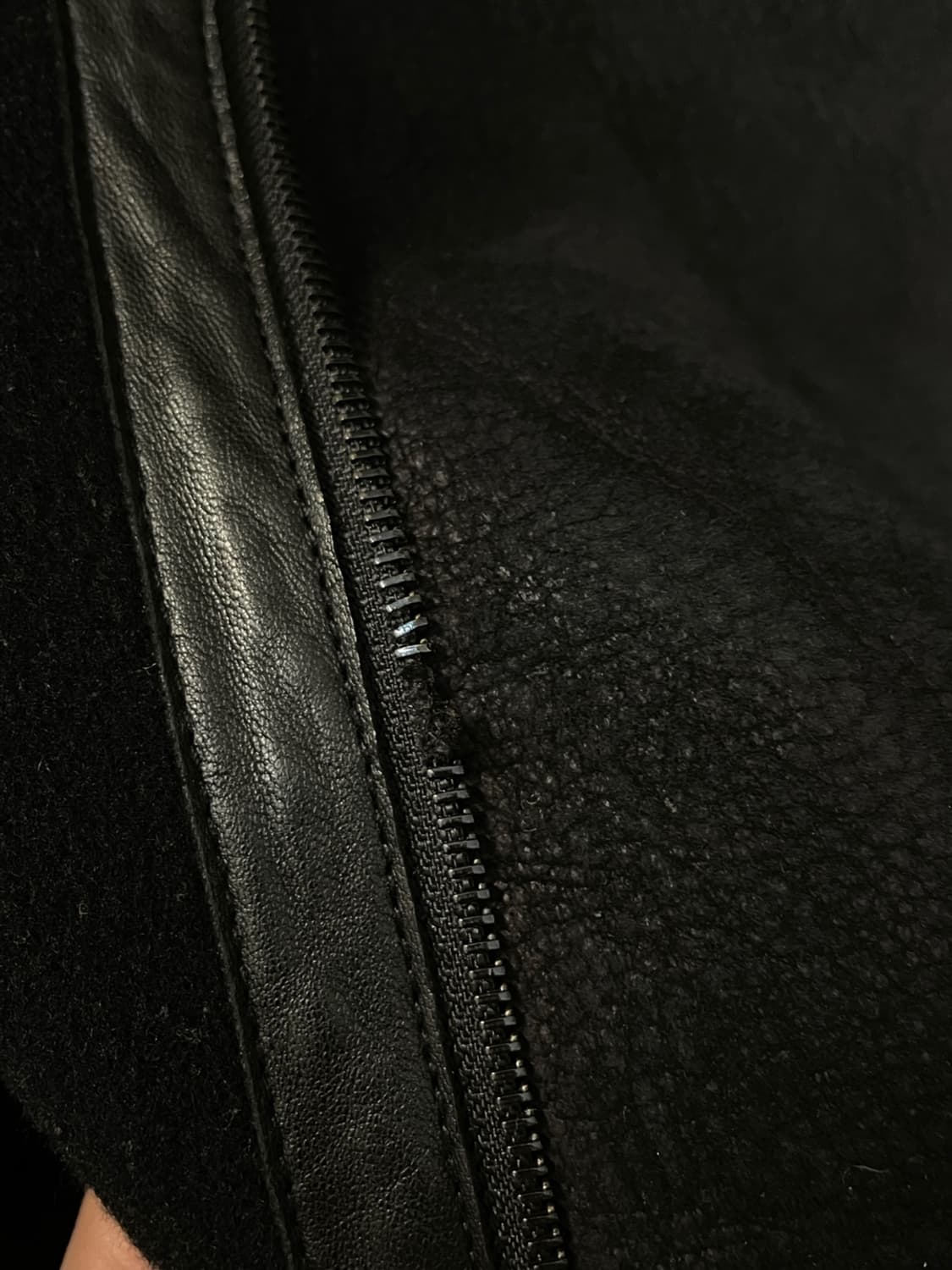 빈스 모토 시어링 울 레더 자켓  상품이미지7