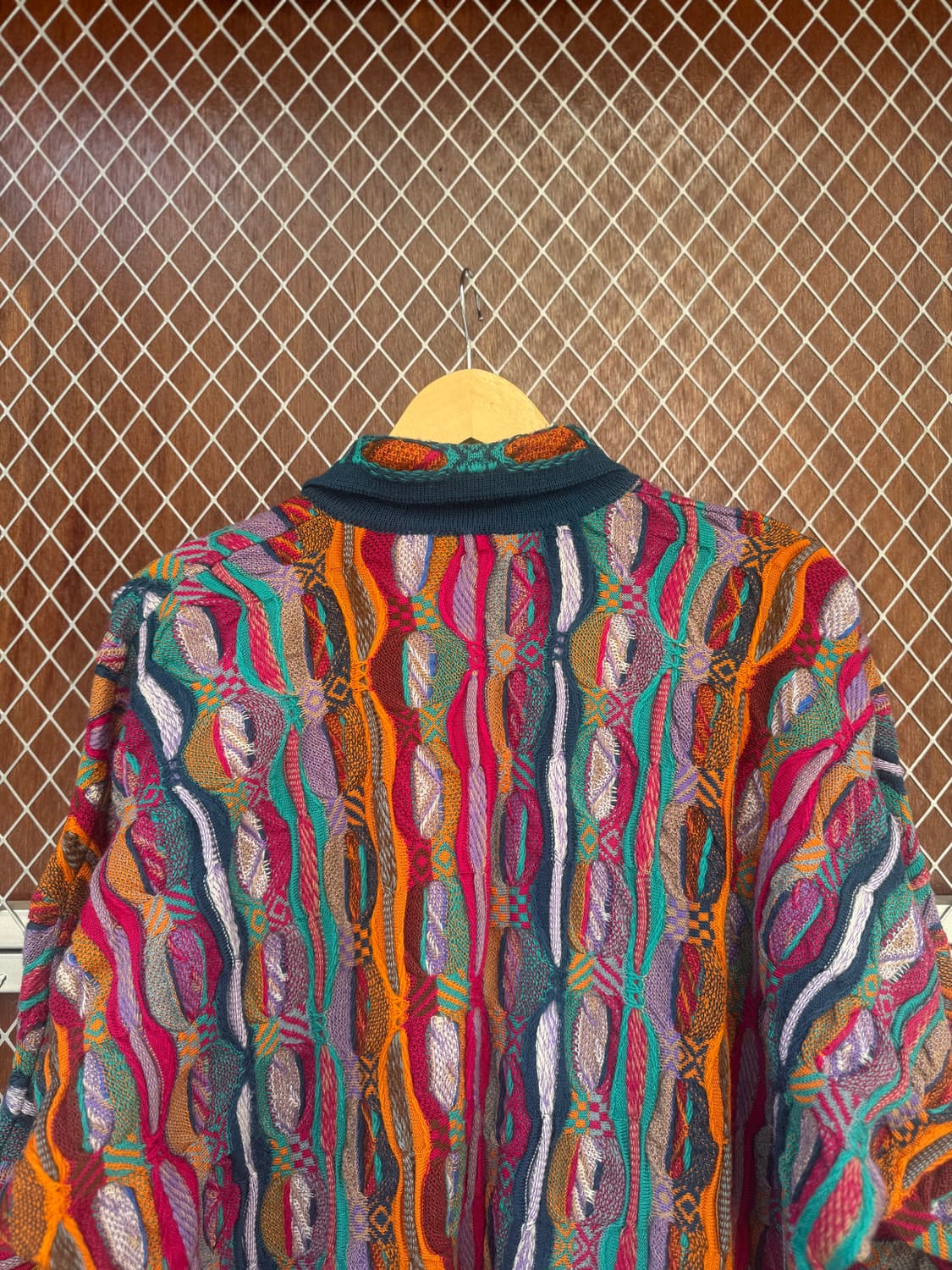 쿠지 COOGI 입체케이블 멀티컬러 카라 니트 M 상품이미지6