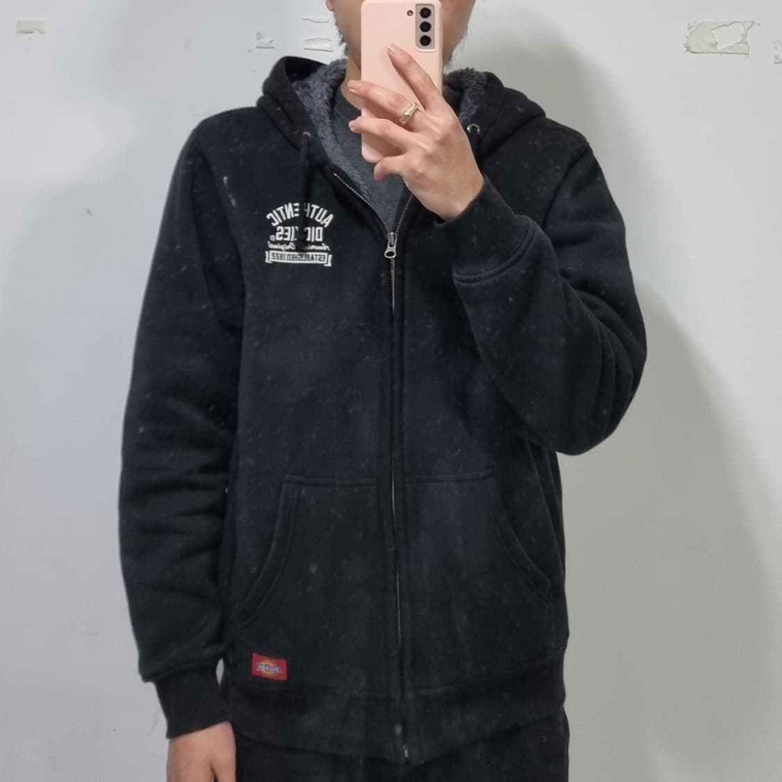 디키즈 플리스 후드집업 블랙 상품이미지3