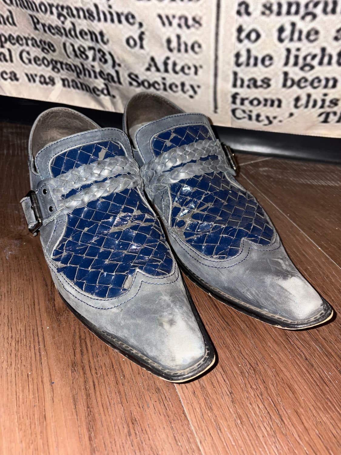 Tornado mart blue Crocodile Leathe shoes 상품이미지6