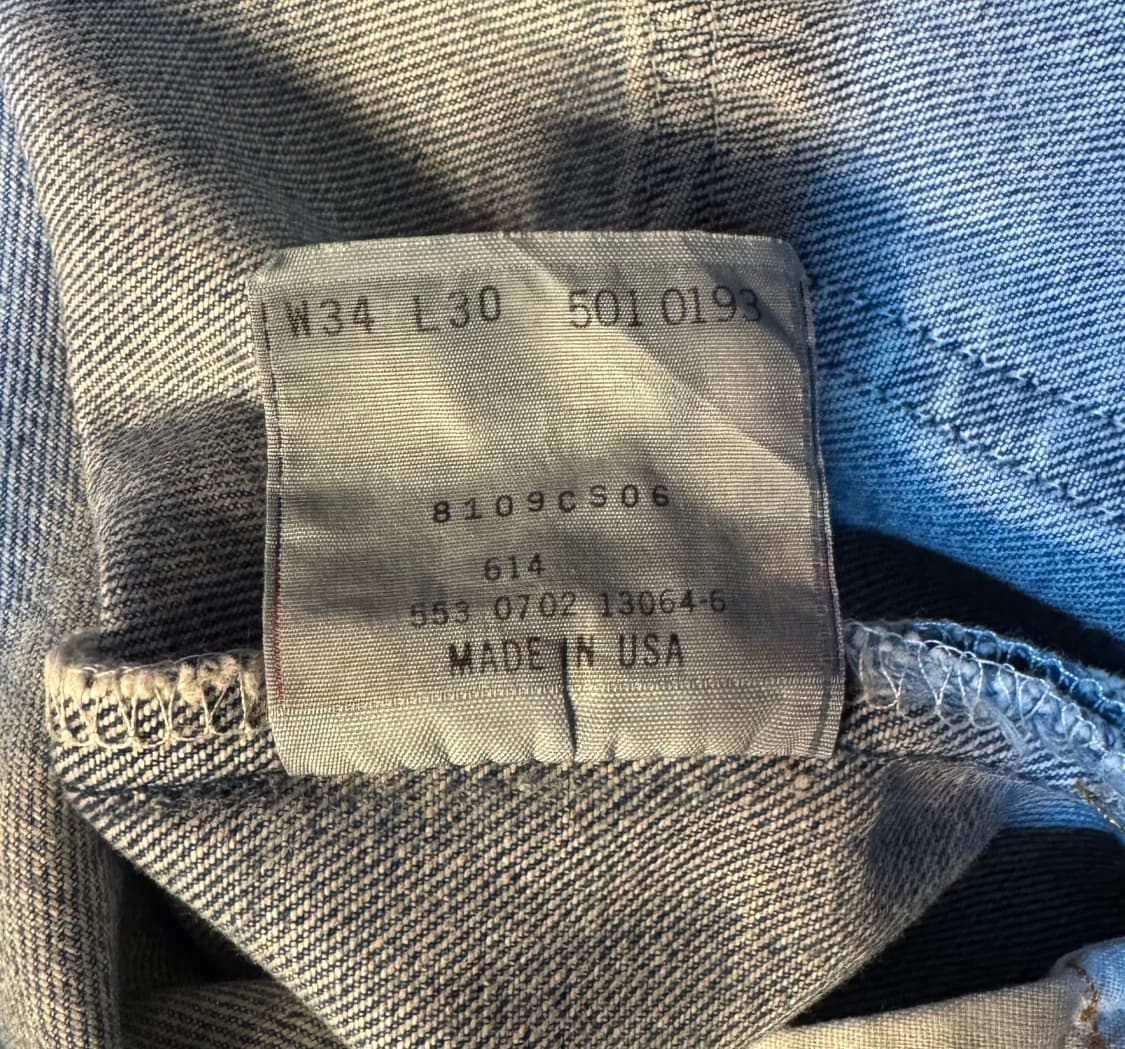 usa 빈티지 리바이스 501 데님 34"(32~33추천) (475) 상품이미지4