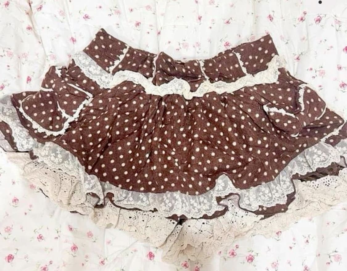 교환/판매] 리즈리사 핑크 리본 진주 체인 오프숄더 니트 히메 갸루 상품이미지6