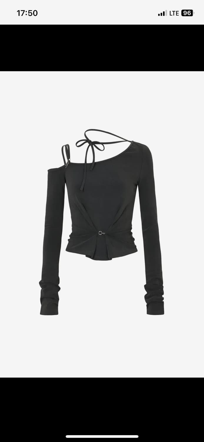 페인오어어플레져/ RUBY HOOK LONG SLEEVE charcoal 상품이미지1