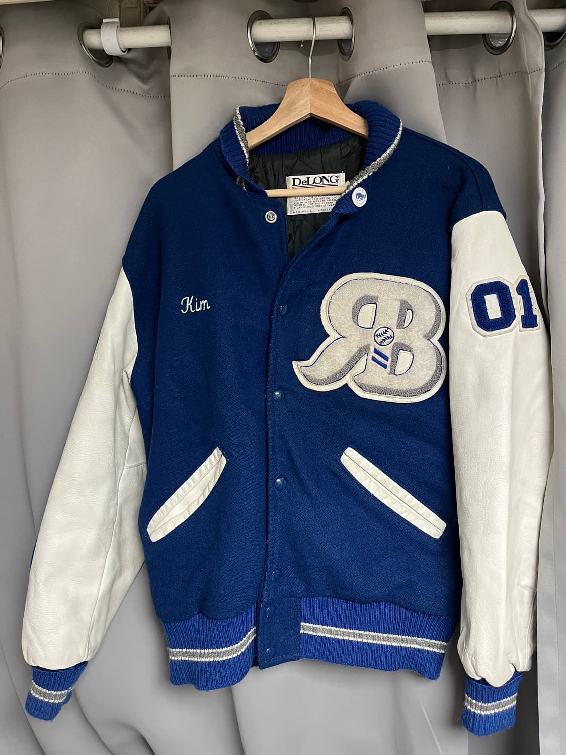 [M,100] 00s 빈티지 Delong 레터맨 바시티 상품이미지1