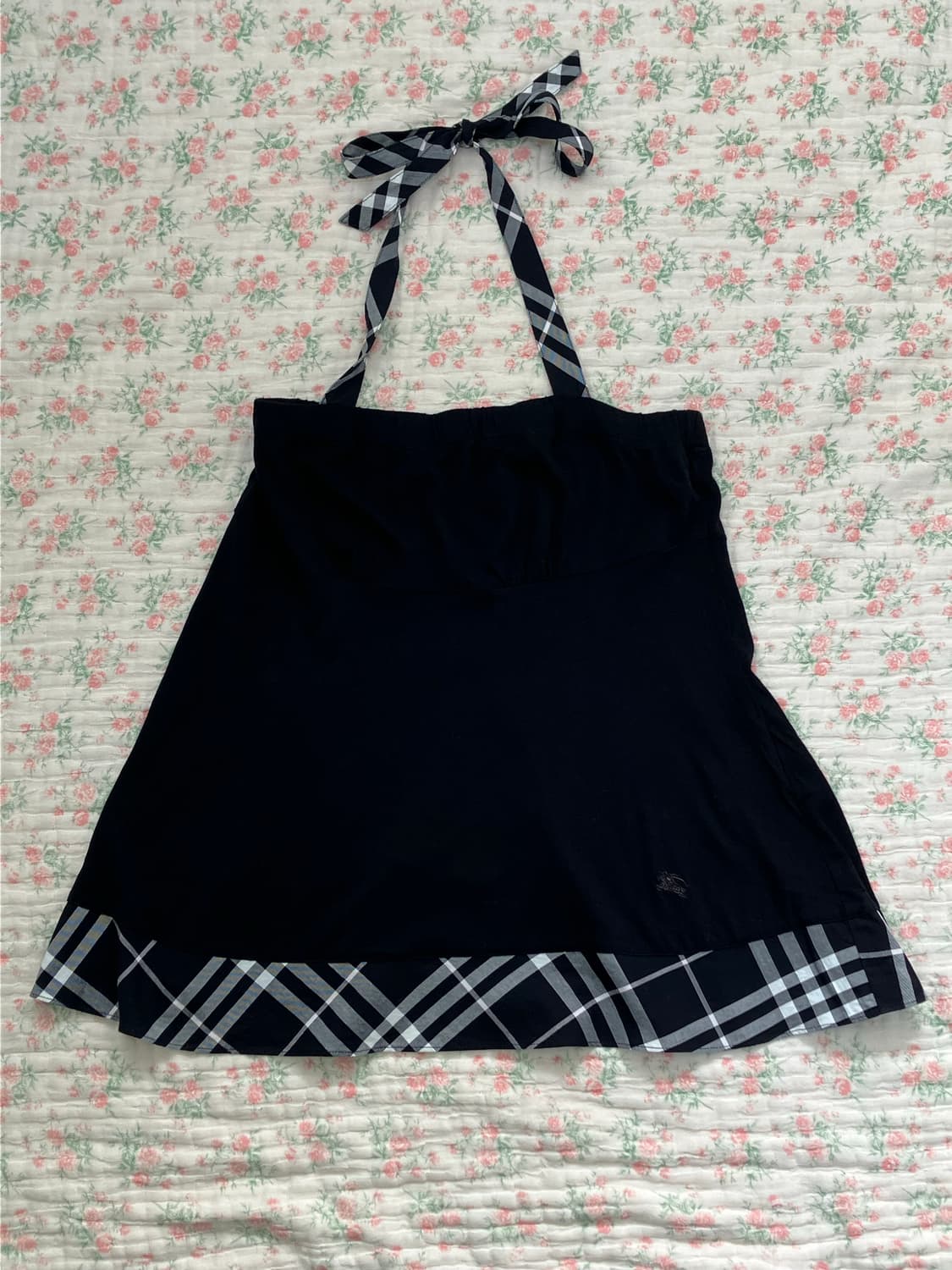 버버리 블랙 홀터넥 나시 1097 모리걸 y2k 스트릿 갸루 펑키 일본빈 상품이미지3