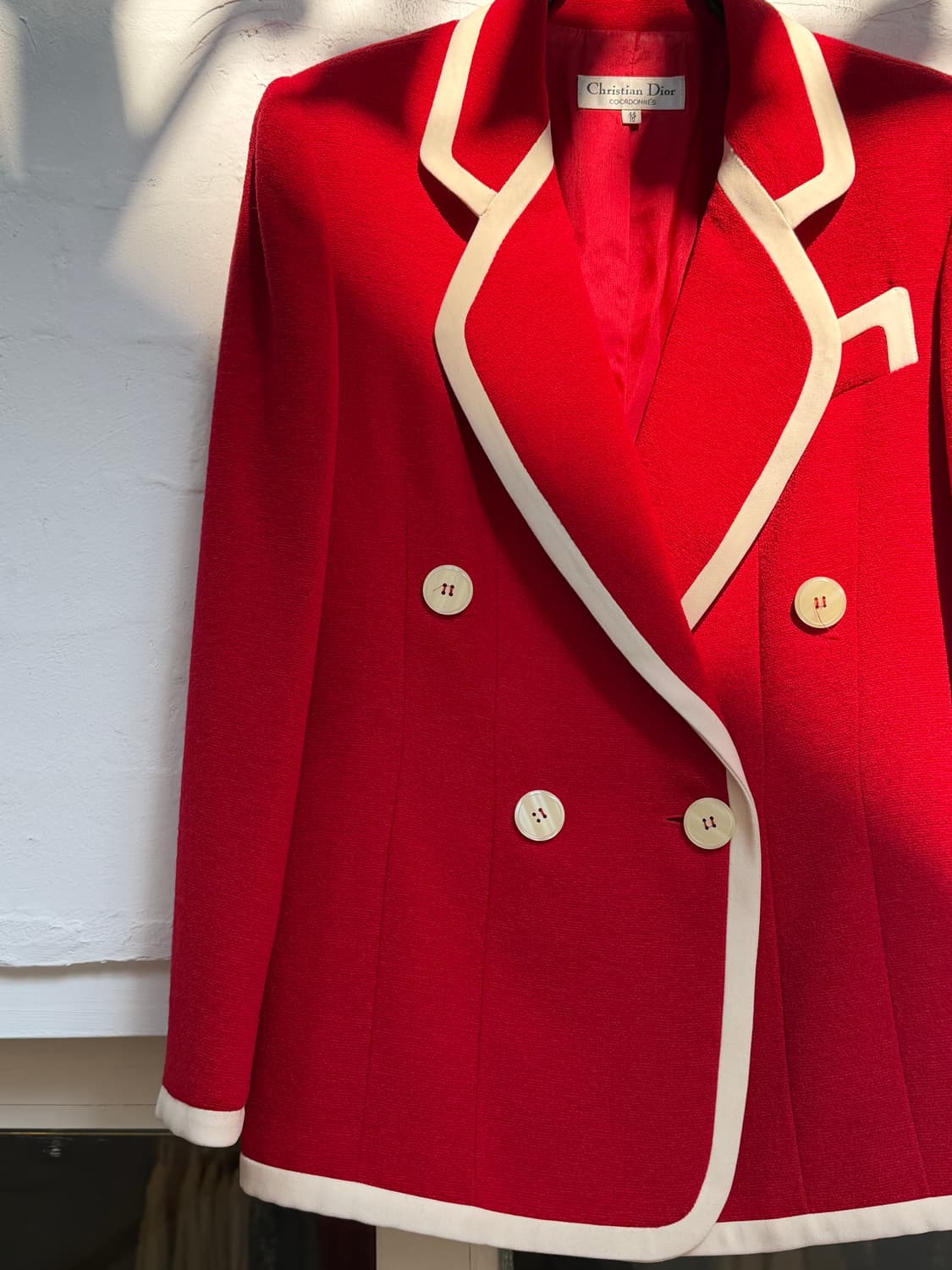 Christian Dior 크리스찬 디올 빈티지 울 레드 블레이저 44 상품이미지3