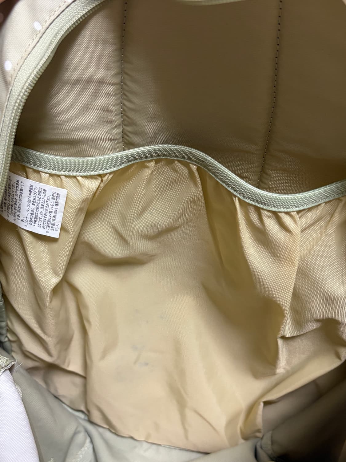 콜맨 빈티지 연두색 메론색 말차색 도트 백팩 희귀 상품이미지4