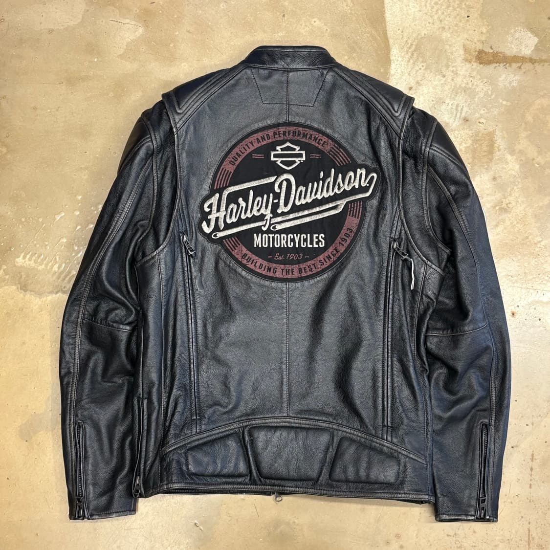 M 할리데이비슨 소가죽 라이더 레더 자켓 상품이미지3